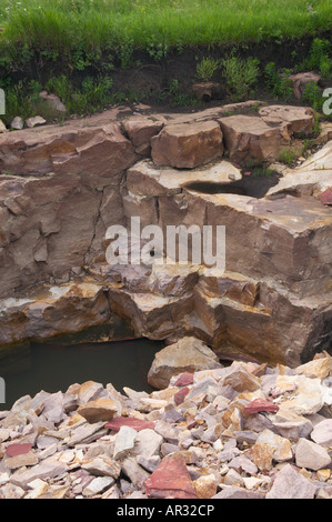 aktive Pipestone Quarry, Pipestone National Monument, Minnesota USA Stockfoto