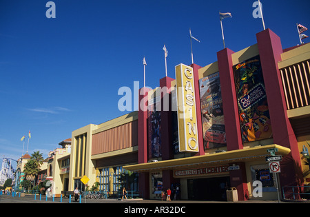 California Santa Cruz Beach Boardwalk Amusement Park Casino Gebäudehülle Stockfoto