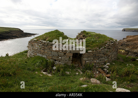 Borwick Broch nördlich von Yesnaby Orkney Scotland UK Stockfoto