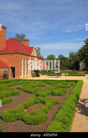 Historischen oberen Garten, Washingtons Mount Vernon Estate & Gärten, Mt. Vernon, Virginia, USA Stockfoto