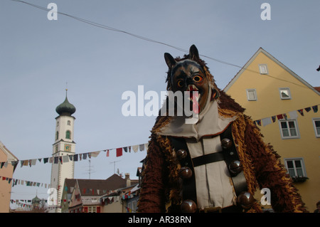 Schwäbischen alemannischen Karneval in Isny Süd Deutschland Schwäbisch Alemannische Fastnacht in Isny Im Allgäu Fasching Fastnacht oder Fasne Stockfoto