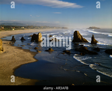 Südliche Oregon Küste gesehen aus der Sicht der Bandon eine winzige Seeküste Dorf Stockfoto