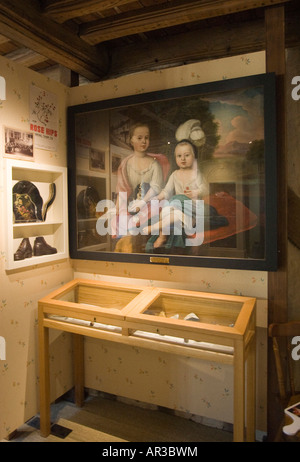 im Inneren der alten Haus-Musuem in Thetford, Norfolk, Großbritannien Stockfoto