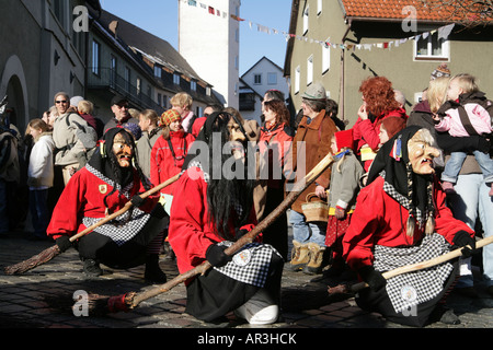 Schwäbischen alemannischen Karneval in Leutkirch Süd Deutschland Schwäbisch Stockfoto