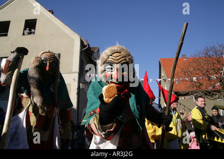 Schwäbischen alemannischen Karneval in Leutkirch Süd Deutschland Schwäbisch Alemannische Fastnacht in Leutkirch Im Allgäu Fasching Fastnach Stockfoto