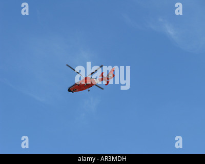 Küstenwache Hubschrauber Stockfoto