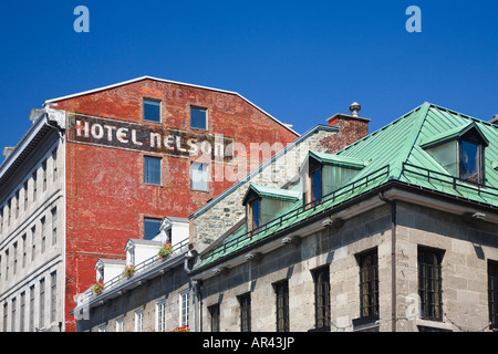 Historische Architektur befindet sich auf der Stadt Platz der Place Jacques Cartier in Montreal Quebec Stockfoto