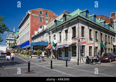 Historische Architektur befindet sich auf der Stadt Platz der Place Jacques Cartier in Montreal Quebec Stockfoto