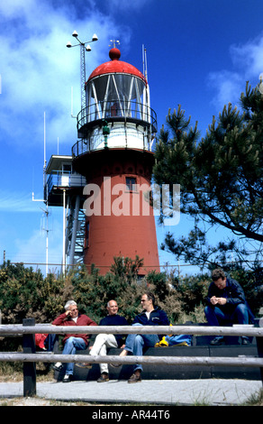 Vlieland des Leuchtturms befindet sich oben auf dem höchsten Punkt der Insel Stockfoto