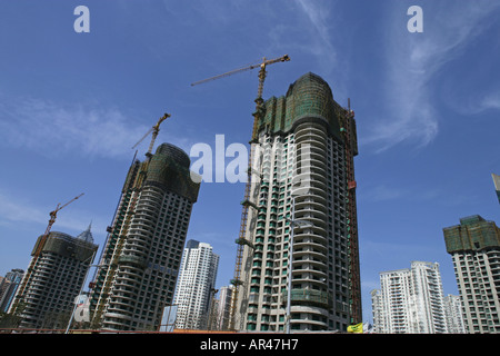 Pudong, Blick von der Fähre, Baustelle, Pudong, Shanghai Stockfoto