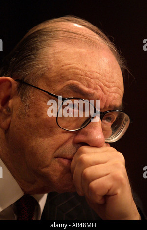 Washington DC 24.01.02 Alan Greenspan, Vorsitzender des Board of Governors des Federal Reserve System Stockfoto