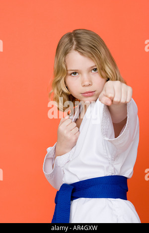 Mädchen tun Martial arts Stockfoto