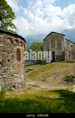 St. Eldrado Kapelle, Novalesa Benediktiner-Abtei - Piemont Italien Stockfoto