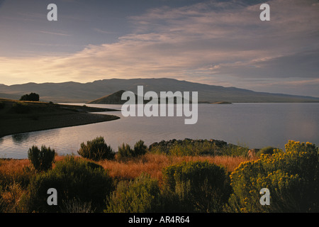 Website von Clark Canyon Reservoir und Armstead Insel von Lewis Clark Expedition Camp glücklich im westlichen Montana Stockfoto