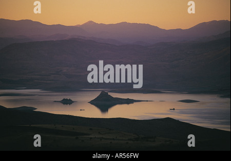 Keban Damm See und Harput Dorf, Elazig Türkei Stockfoto