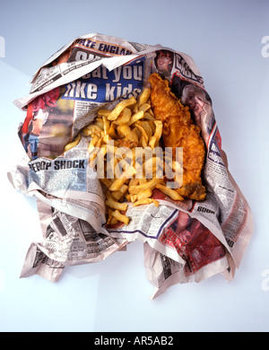 Fish &amp; Chips in Zeitung Stockfoto