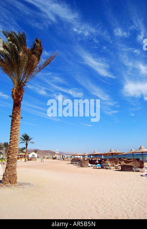 Strandblick, Hotel Sofitel Taba Heights, Taba Heights, Sinai-Halbinsel, Ägypten Stockfoto