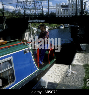 Narrowboat-Pilot Stockfoto