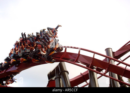 Nemesis Inferno Achterbahn im Thorpe Park, Surrey, UK Stockfoto