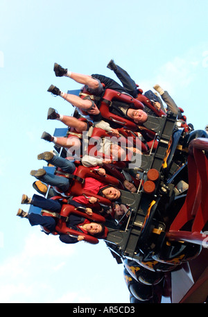 Nemesis Inferno Achterbahn im Thorpe Park, Surrey, UK Stockfoto