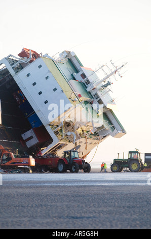 Bergung auf geerdeten Fähre Riverdance Stockfoto