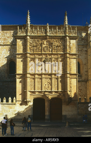 Fassade der Universität Patio de Las Escuelas, Salamanca, Kastilien-León, Spanien Stockfoto