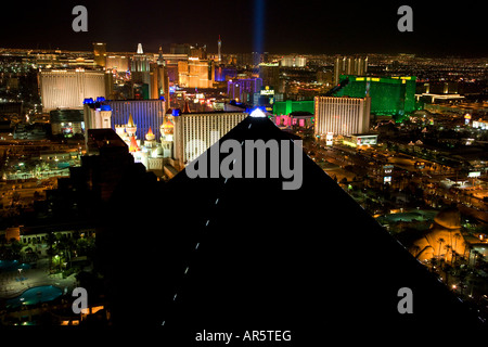 Las Vegas Strip bei Nacht Las Vegas Nevada Stockfoto