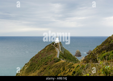 Nugget Point und Leuchtturm in der Catlins Region des neuen Neuseelands Südinsel Stockfoto
