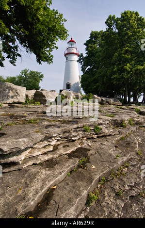 Marblehead Leuchtturm auf See Erie Marblehead Staatspark Ohio Stockfoto