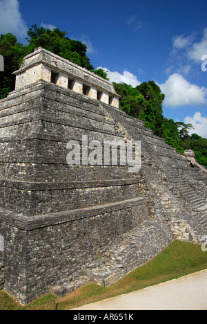 Tempel der Inschriften, Ruinen von Palenque, Bundesstaat Chiapas, Mexiko Stockfoto