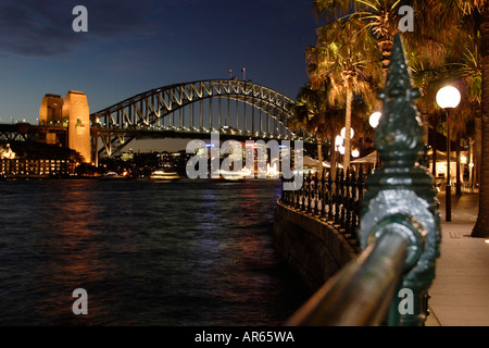 Circular Quay, Sydney Harbour Bridge, staatliche Hauptstadt von New South Wales, Sydney, Australien Stockfoto
