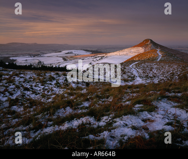 Panoramablick auf einer verschneiten Nähe gemeinsamen North Yorkshire Stockfoto