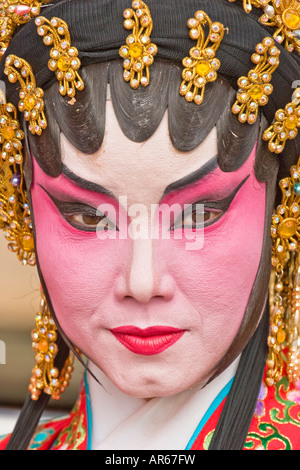 Porträt einer chinesischen kantonesische Oper Schauspielerin in Hong Kong Stockfoto