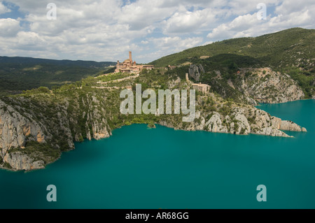 El Grado Reservoir und Torreciudad Heiligtum ist das operative Zentrum Christian beeinflussen Gruppe Opus Dei, Spanien Stockfoto