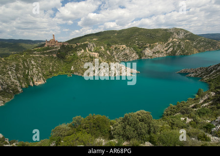 El Grado Reservoir und Torreciudad Heiligtum ist das operative Zentrum Christian beeinflussen Gruppe Opus Dei, Spanien Stockfoto