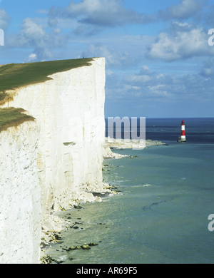 Beachy Head und Leuchtturm an der South Downs Sussex Stockfoto