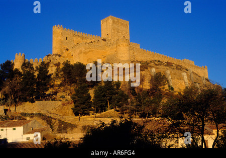 Mittelalterliche Burg Almansa Castilla La Mancha Albacete Provinz Spanien Stockfoto