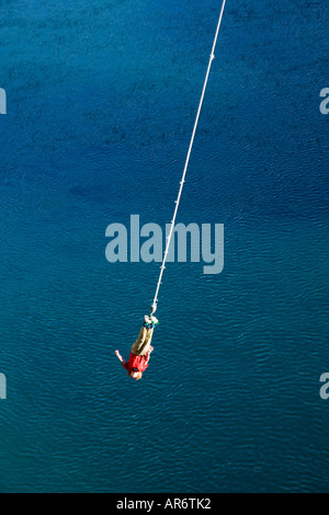 Bungy Jumping Waikato River Taupo Nordinsel Neuseeland Stockfoto