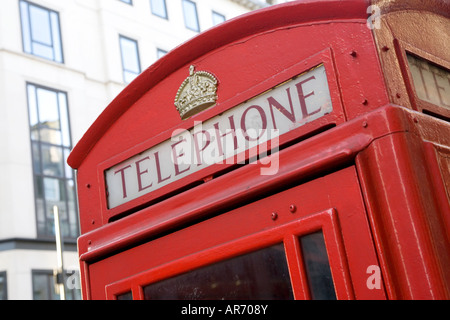 Rote Telefonzelle Stockfoto