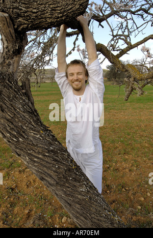 Herr Porträt von Erik, ein junger Schwedisch Mann in dieser frühen Dreißigern, Ibiza, Spanien Stockfoto