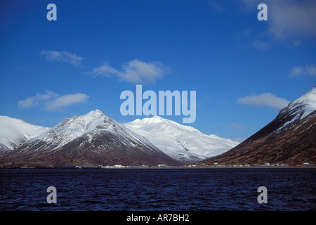 King Cove am Ende der Halbinsel Alaska und Start der Aleuten Kette Beringmeer Alaska Stockfoto