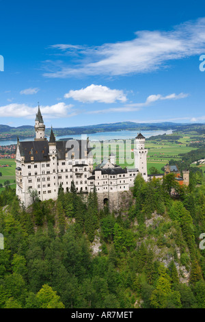 Das Schloss Neuschwanstein in Bayern Stockfoto