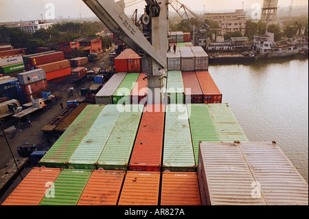 Hafen von Kalkutta, Hafen von Kalkutta, Westbengalen, Indien, Hafen von Kalkutta, Kalkutta Port, Syama Prasad Mookerjee Port Trust, Westbengalen, Indien Stockfoto