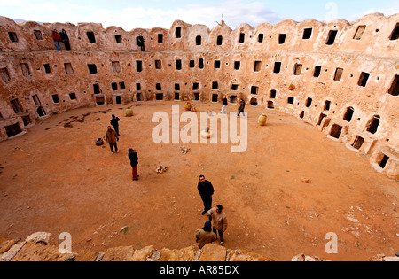 Die befestigte Korn lagern Qasr Al Haj Libyen Stockfoto