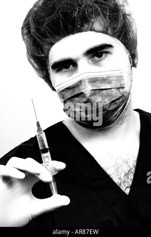 Krankenschwester Holding hypodermatische injection Stockfoto