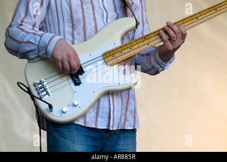 Basis-Gitarrist Stockfoto