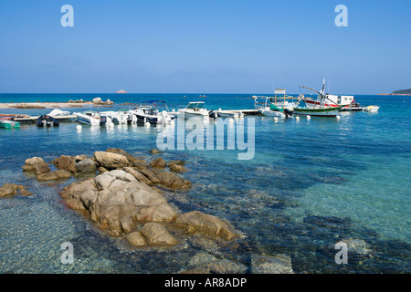 Hafen Sie kleinen bei Pinarello, in der Nähe von Porto-Vecchio, Korsika, Frankreich Stockfoto