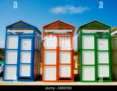 Badehäuschen am S Agaro Costa Brava Katalonien Catalunya Spanien Stockfoto