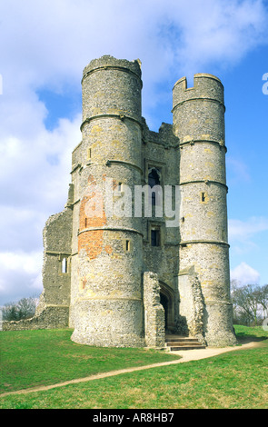Donnington Castle Torhaus Turm in der Nähe von Newbury, Berkshire, England. Stockfoto