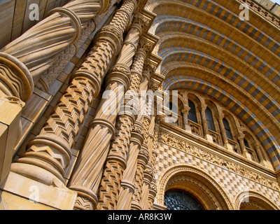 Detail des Haupteingangs, Natural History Museum South Kensington London reisen Stockfoto